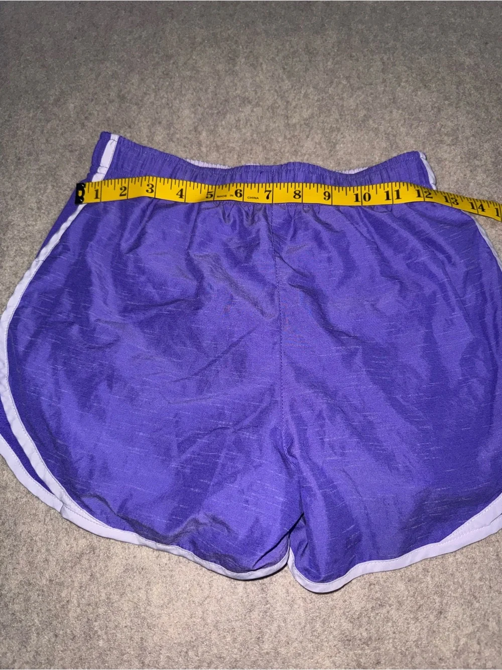 Nike Women's‎ Purple Athletic Shorts with White Trim